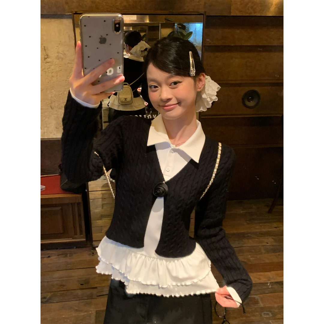 宋正恩10/8 10:00AM上新高智感单品~miu系麻花短款开衫ST2292