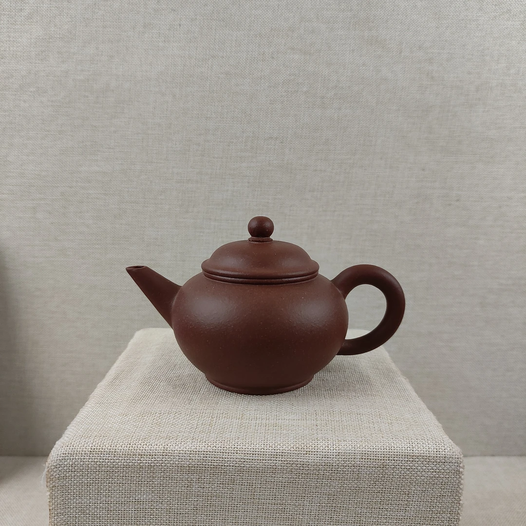 【精工手制】独有南窑紫泥100ml水平紫砂壶喀左原矿支持溯源检