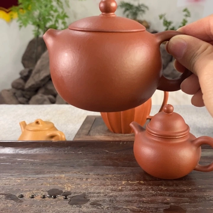紫砂茶壶小煤窑朱泥西施140左右的容量半手制作