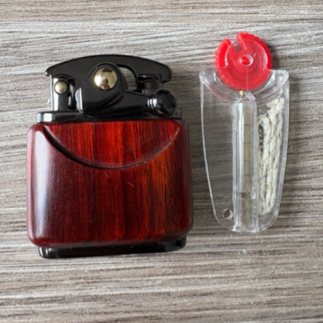 手工红酸枝木小摇臂打火机老式个性怀旧便携经典款式佐罗机芯