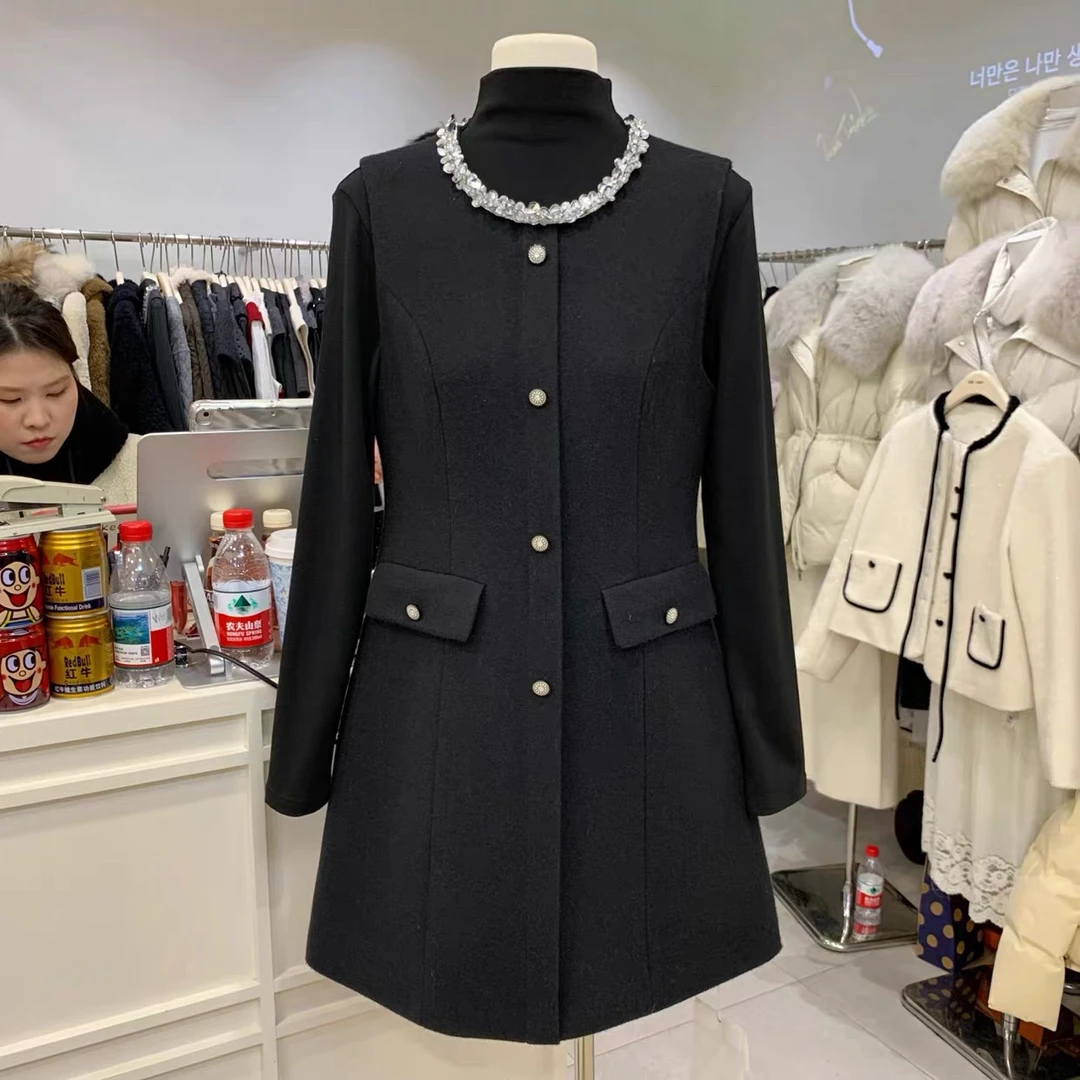 【序号】（连衣裙系列）冬季呢子显瘦套装千金氛围感套装