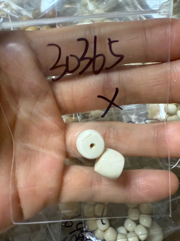 30365猛犸牙对珠瑕疵配饰介意勿拍