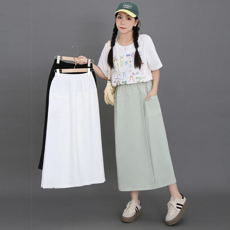 【涵胖胖】【青】夏季时尚休闲宽松小众薄款裙裤   2998