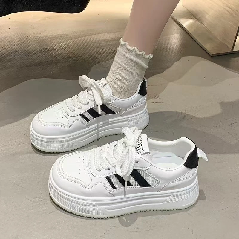 时尚厚底百搭唐风美学小众休闲休闲板鞋春季增高鞋子板鞋