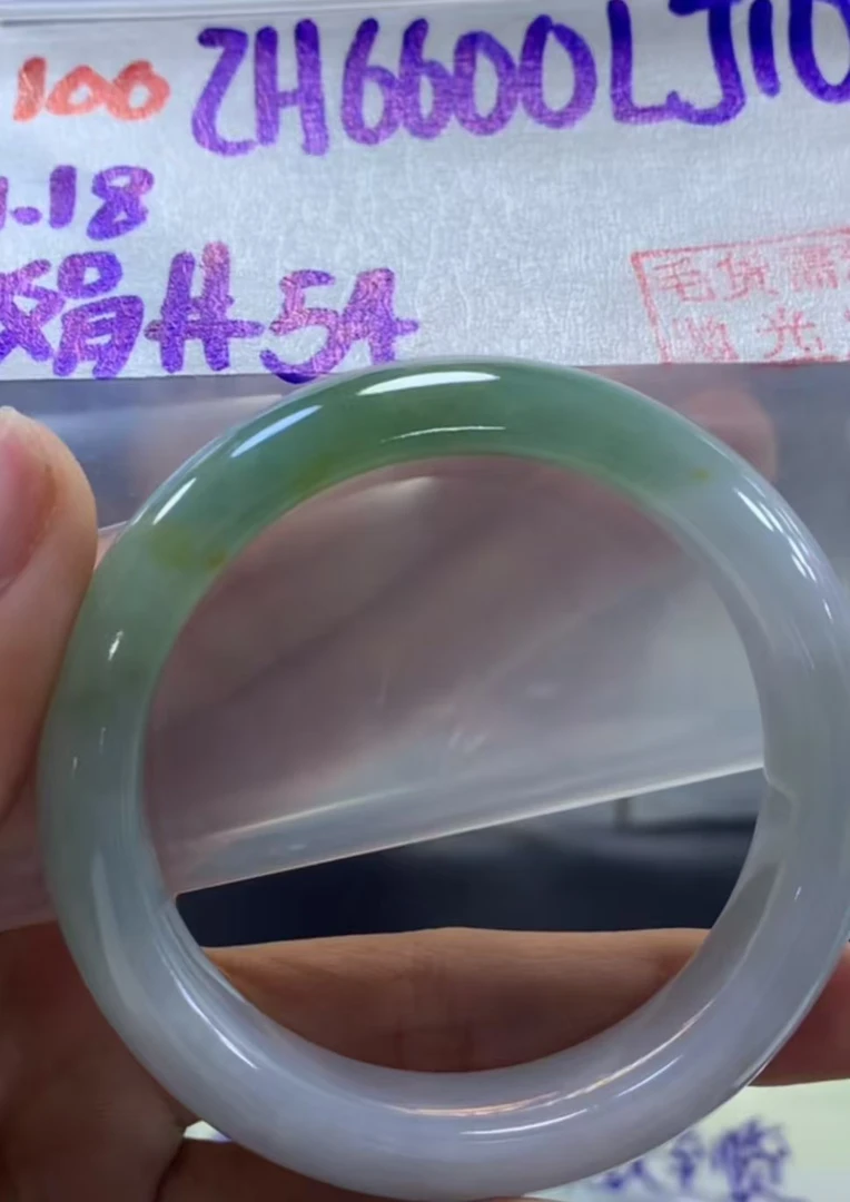 定制翡翠未镶嵌毛货需精细抛光100手镯54+6600元+拍一发一