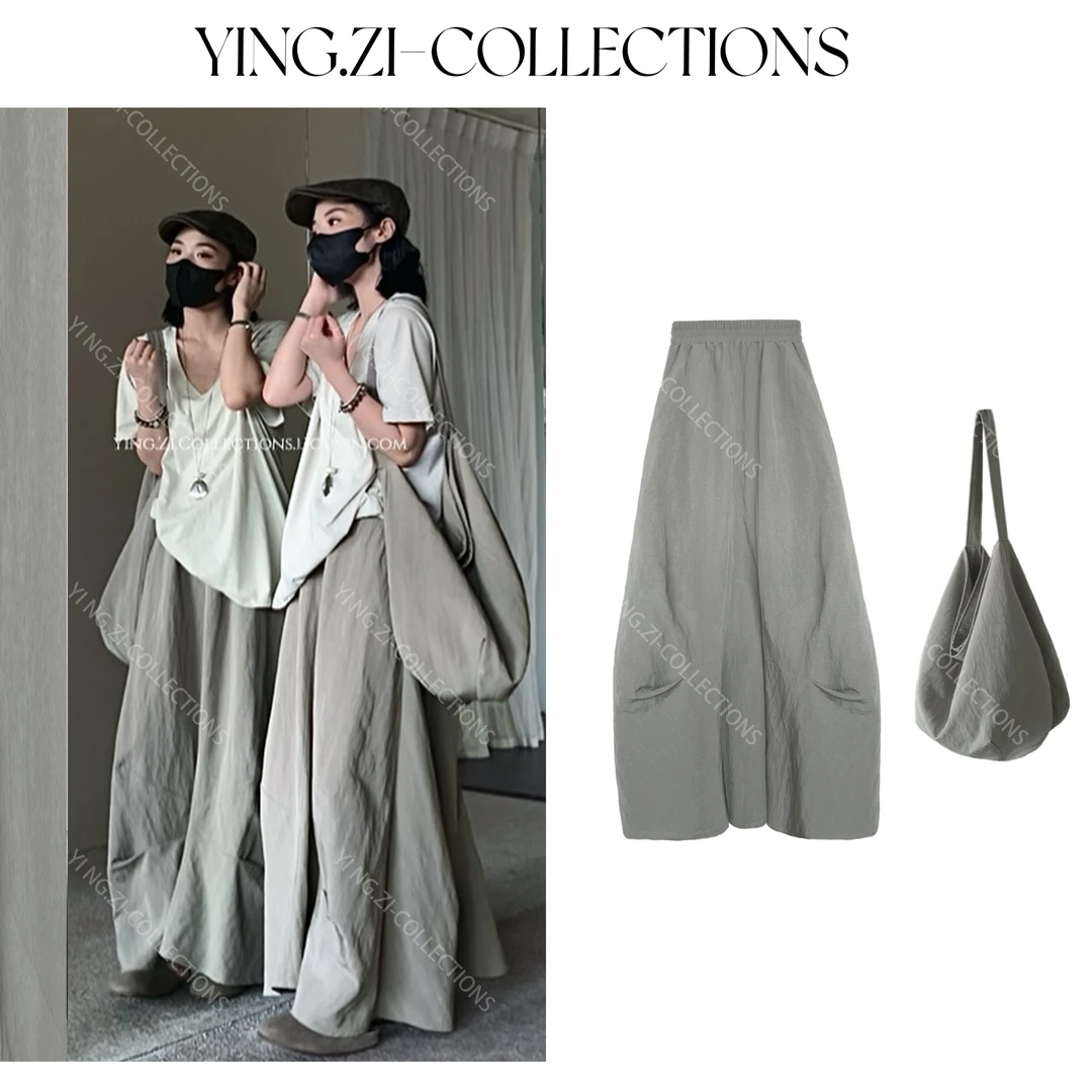 Ying-Zi【与它】半身裙包包百搭宽松休闲极简薄款夏季