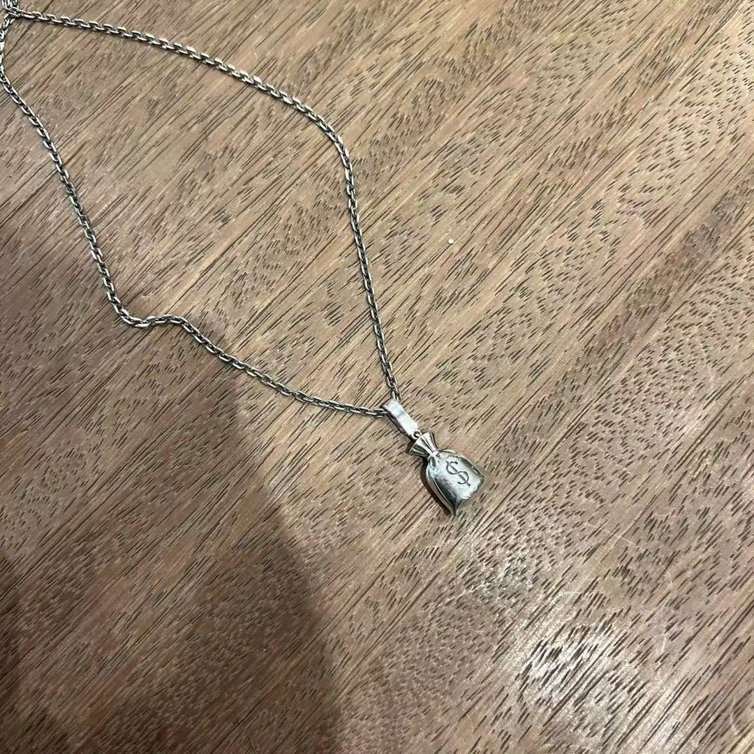 吊坠925银 0317A01 TJ韩国女装韩国直播代购925银钱袋子项链