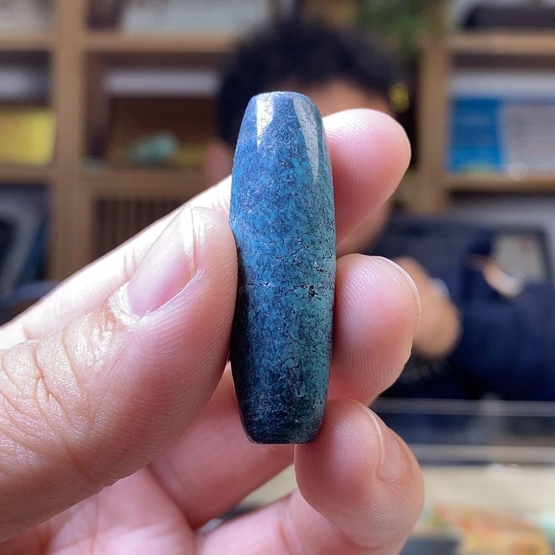 绿松石未镶嵌长筒珠