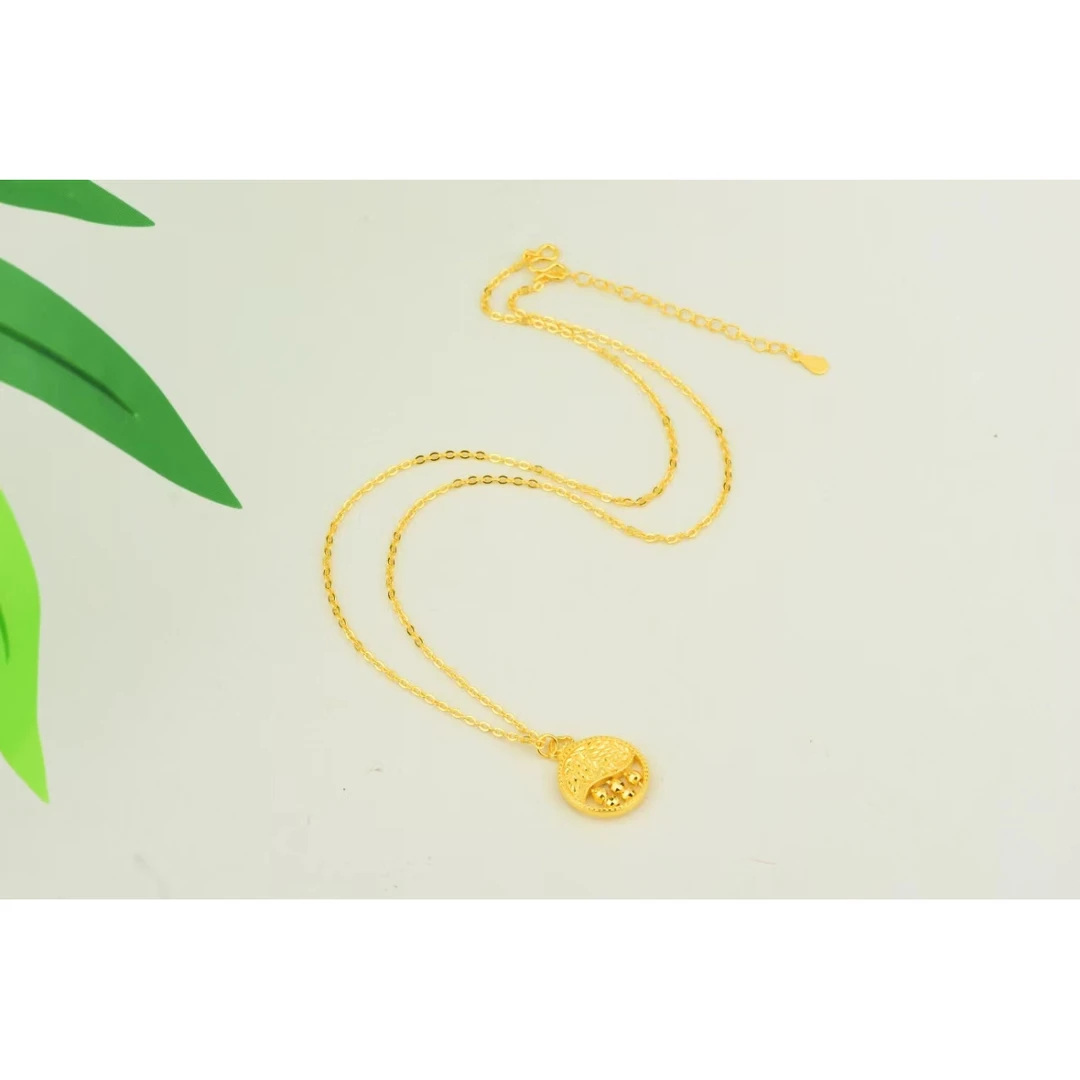 坠链均足银 足银【玲珑】--时尚如意算盘项链