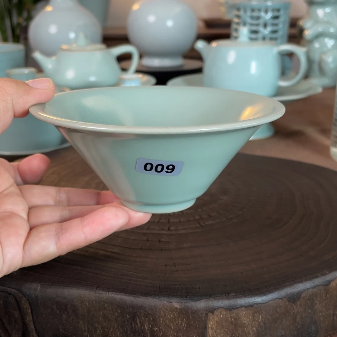 瓷微瑕简包009直径12.5公分原矿汝瓷当代