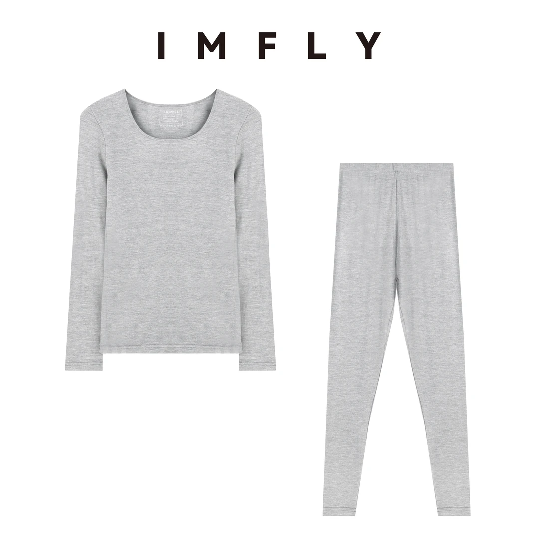 IMFLY金小金自制女装 家居服DYW10091秋冬打底修身秋衣秋裤两件套