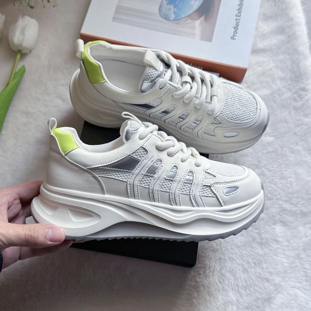 舒适感满满~25年早春新款厚底港风百搭增高运动小白鞋71X688