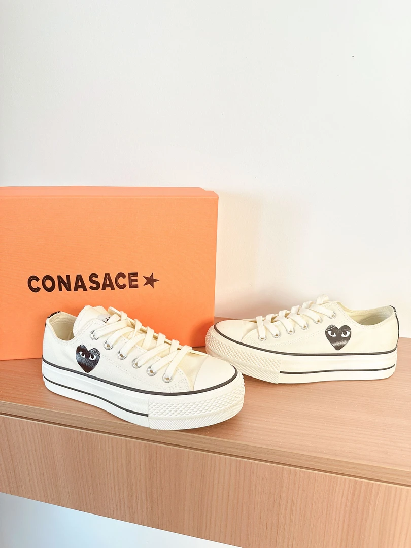 2025川久保玲系带极简风帆布鞋低帮百搭休闲白色板鞋经典情侣时尚