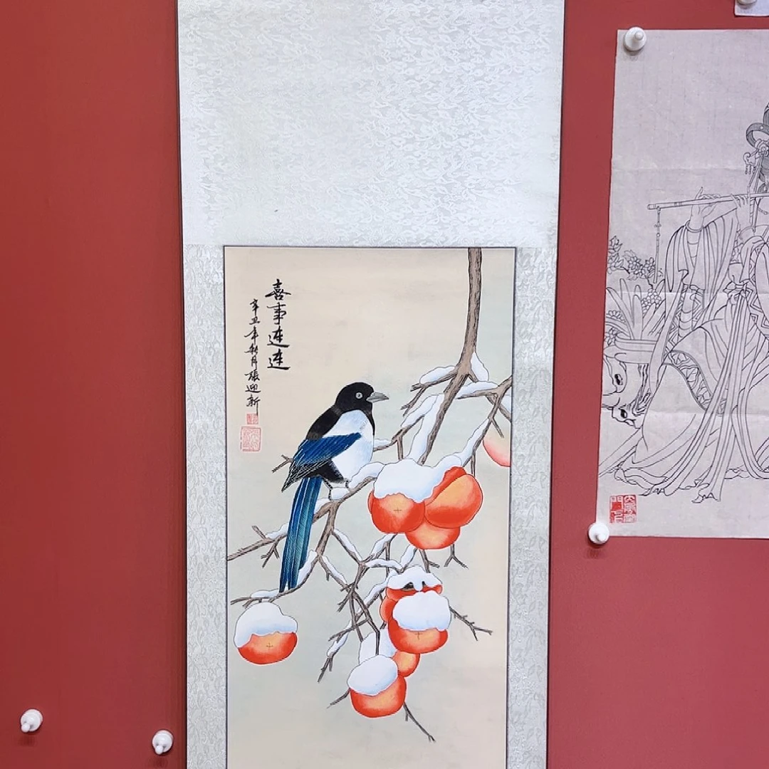 国画张迎新老师亲笔手绘作品朵