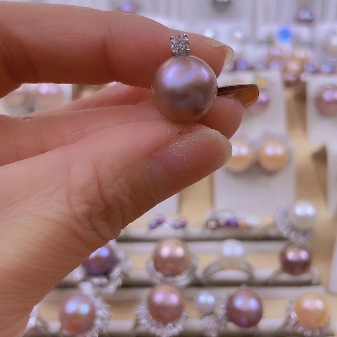 吊坠(赠链)银S925镶嵌淡水珍珠