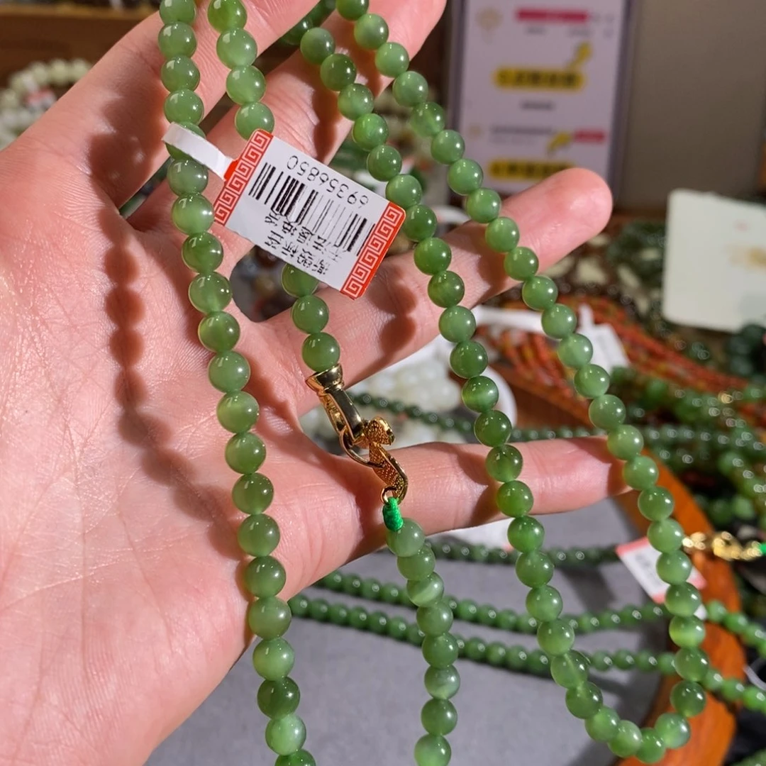 和田玉手链未镶嵌呵*