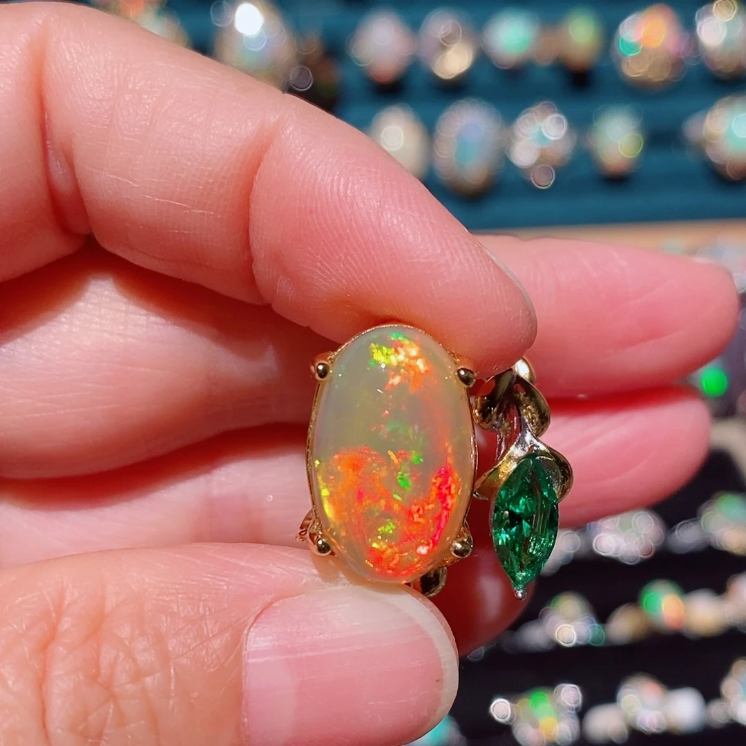 欧泊银S925镶嵌戒指