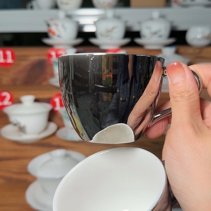 留银耳朵咖啡杯茶杯两个150