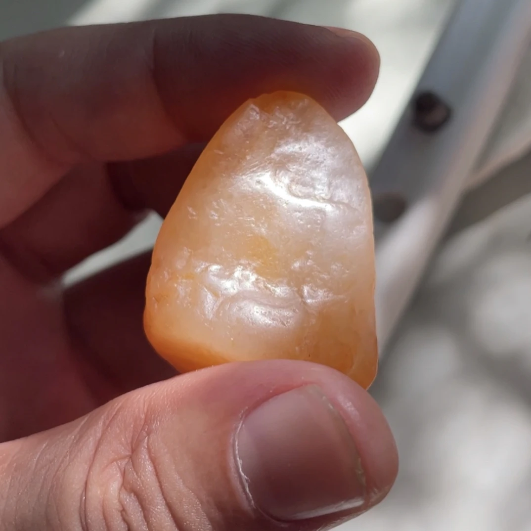 寿山田黄白田满丝结晶质地