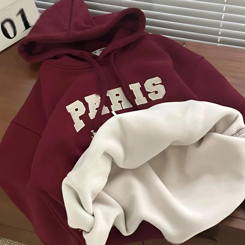 男童新年安哥拉红色连帽卫衣秋冬2025新款中大童痞帅男孩拜年服潮