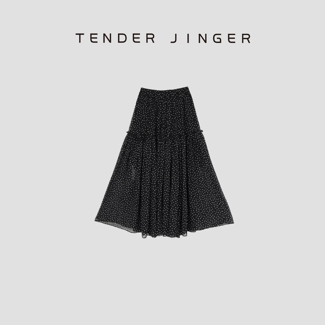 Tender Jinger【黑标】温柔风百搭碎花波点半裙T52YIL367Y