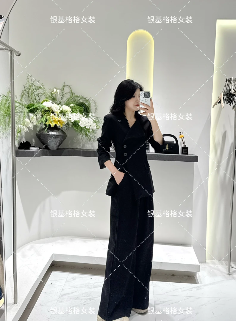 【YI家服饰】阔腿简约显瘦简约通勤气质时尚套装西装休闲洋气8812