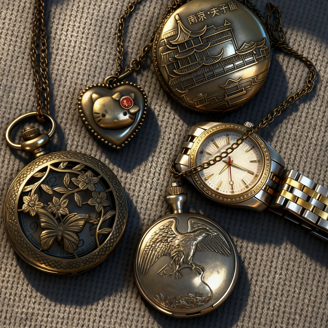 多种复古怀表瑕疵配件表（以直播间展示为准）