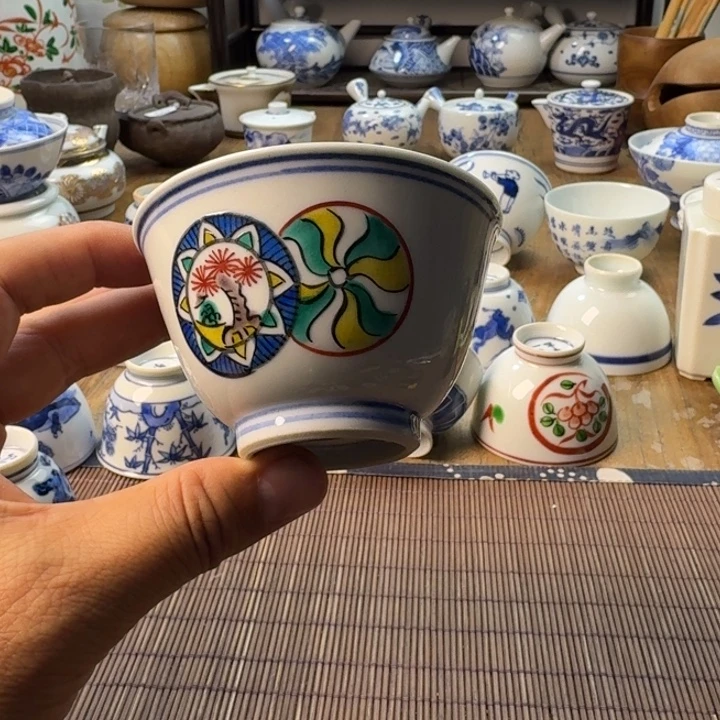 瓷片青花瓷器杯子茶具