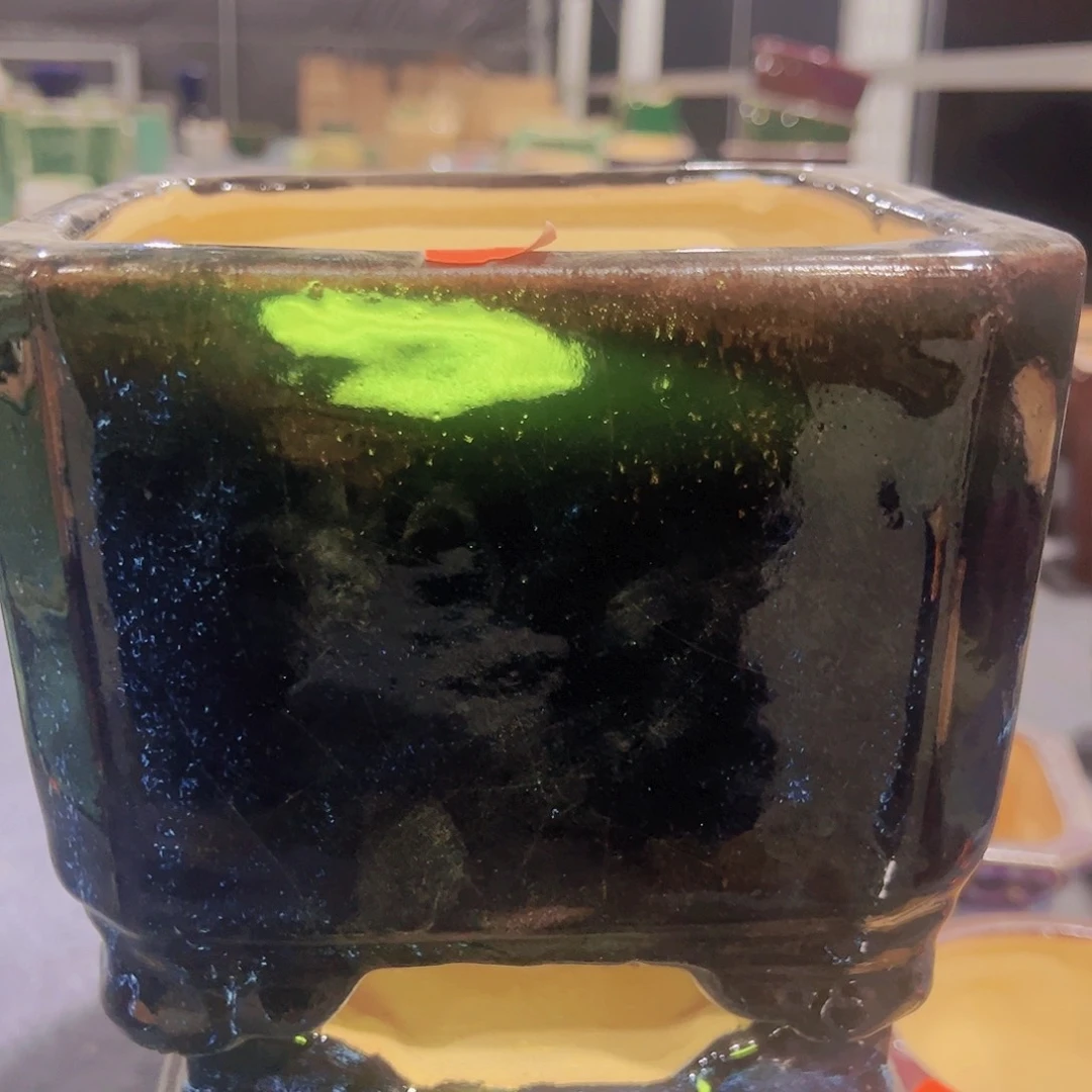 红陶正宗岭南石湾盆放漏