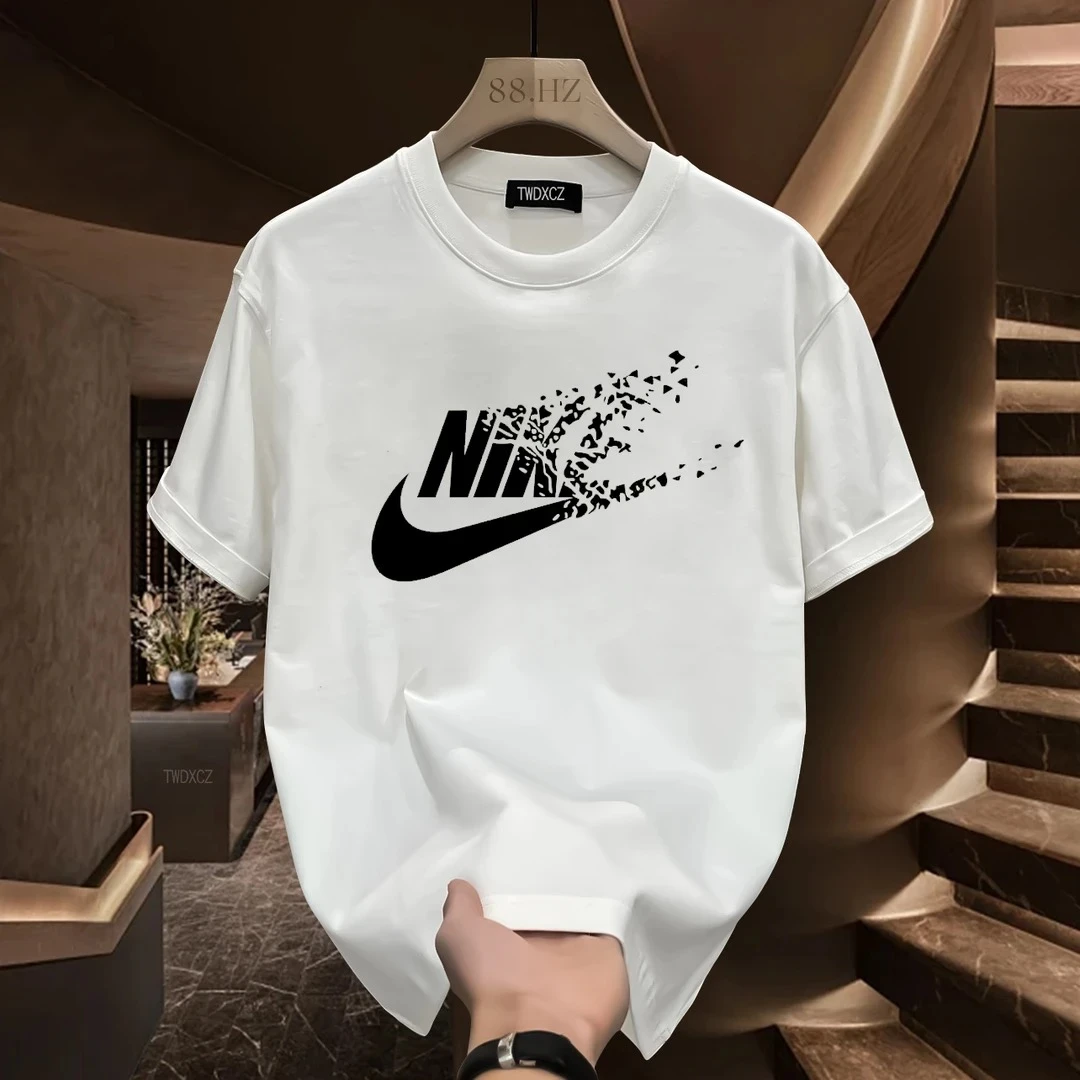 夏季新款爆款纯棉印花痞帅时尚半袖男士短袖t恤体恤潮牌高档上衣T