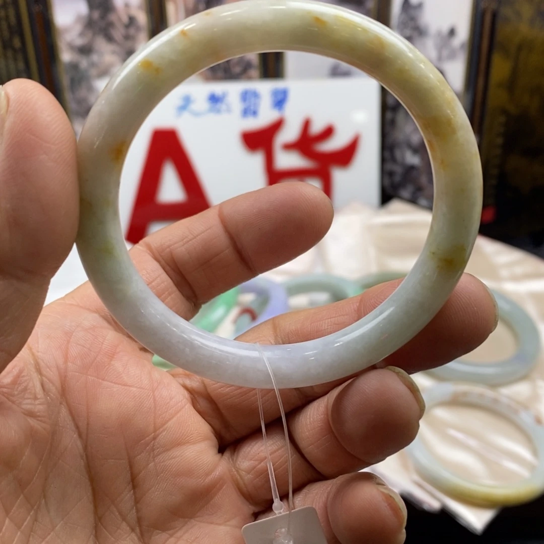 翡翠未镶嵌手镯翡翠手镯56、宽度8