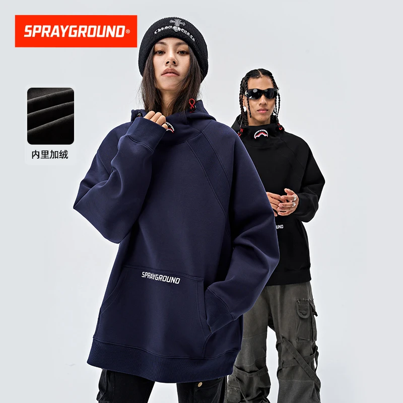 【加绒款】SPRAYGROUND鲨鱼嘴加绒宇航领连帽卫衣冬季JM WE043303