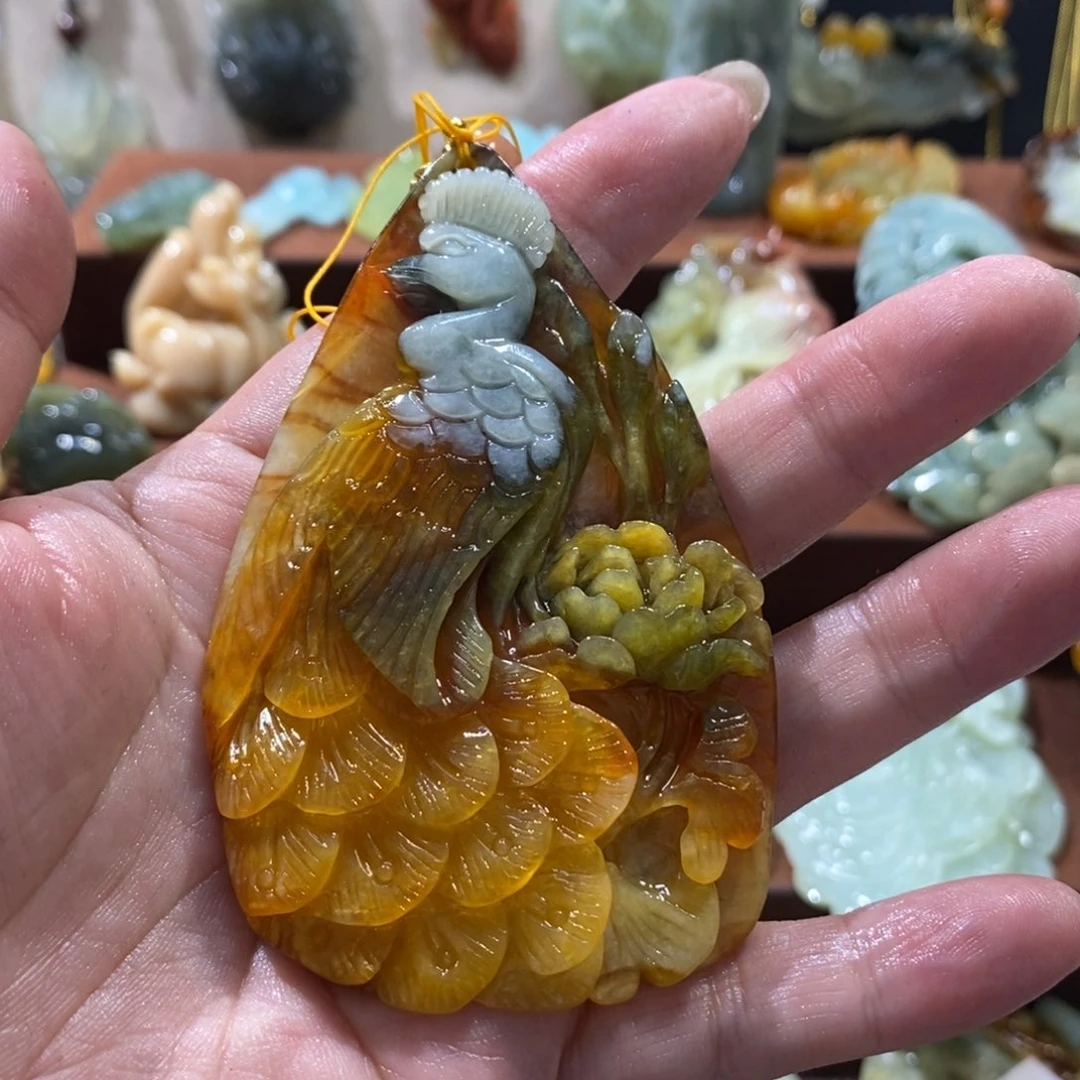 蛇纹石玉未镶嵌颈饰Y***h