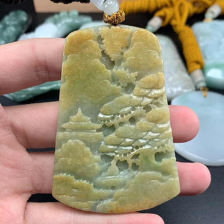 翡翠未镶嵌颈饰天然保真a货