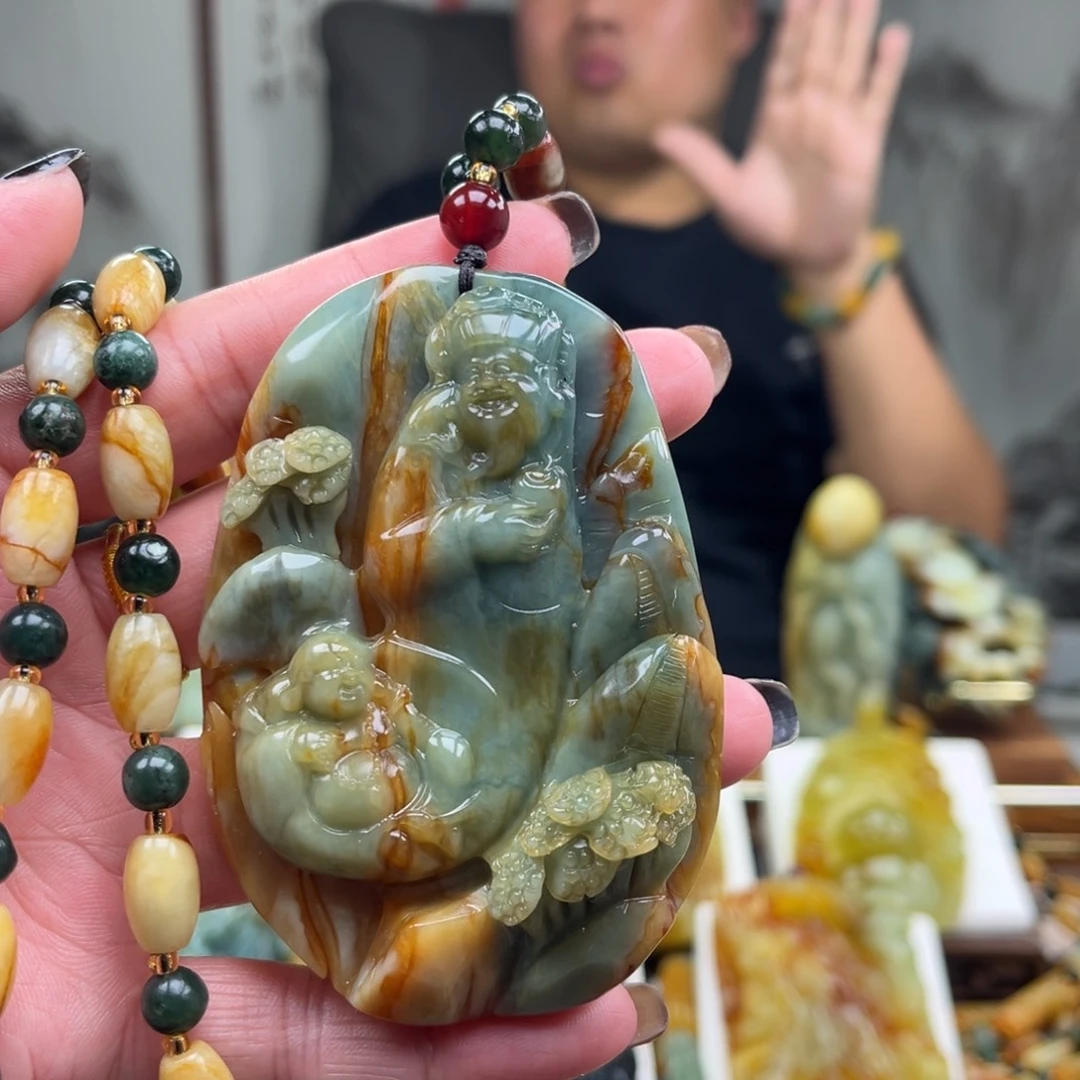 岫玉未镶嵌挂件挂件