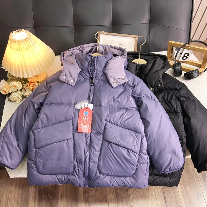 佑妈家童装男女童中大童帅气潮款羽绒服儿童冬款加厚羽绒上衣