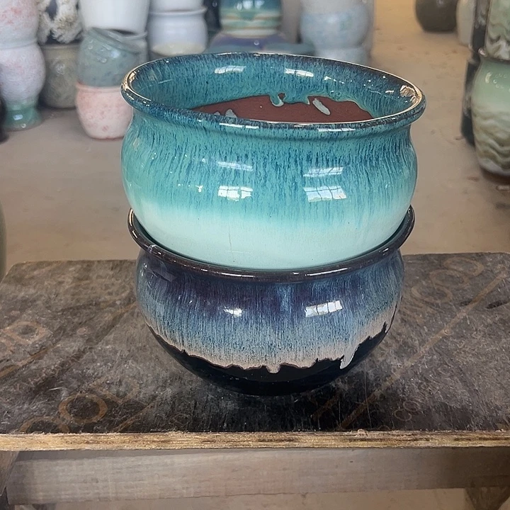 微瑕啦啦啦啦粗陶花盆