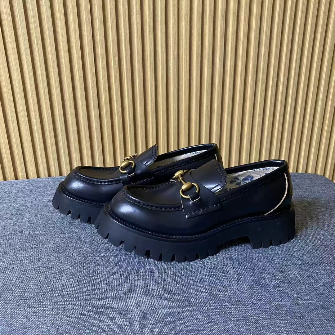 99新 GUCCI/古驰 古驰黑色乐福鞋/36.5码/0170020