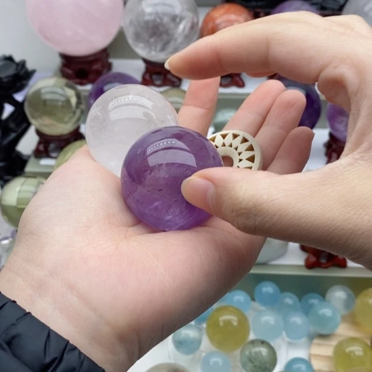 紫晶珠宝半成品未镶嵌雪*水晶13号