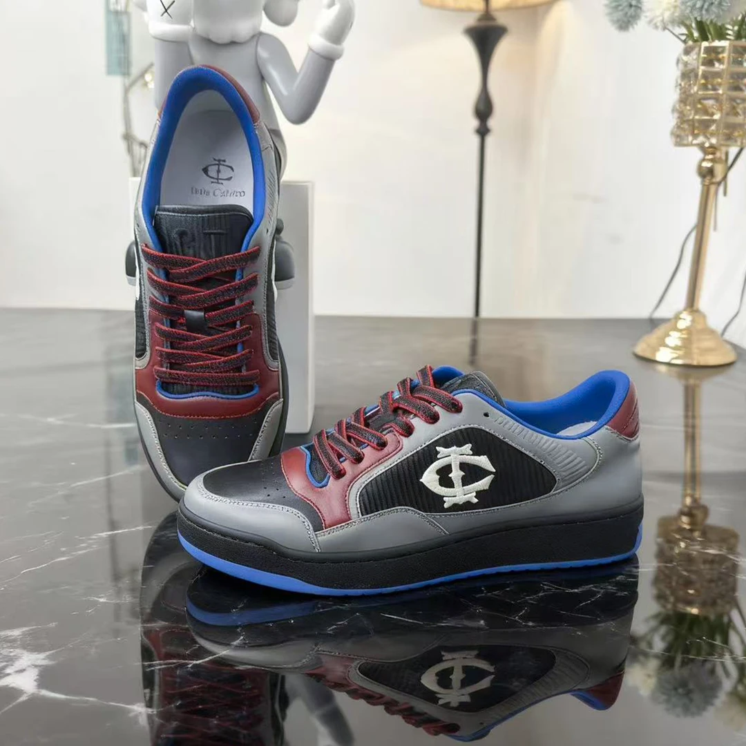 【优嘉名品】意卡维诺ItaloCalvino男士高端时尚真皮休闲板鞋