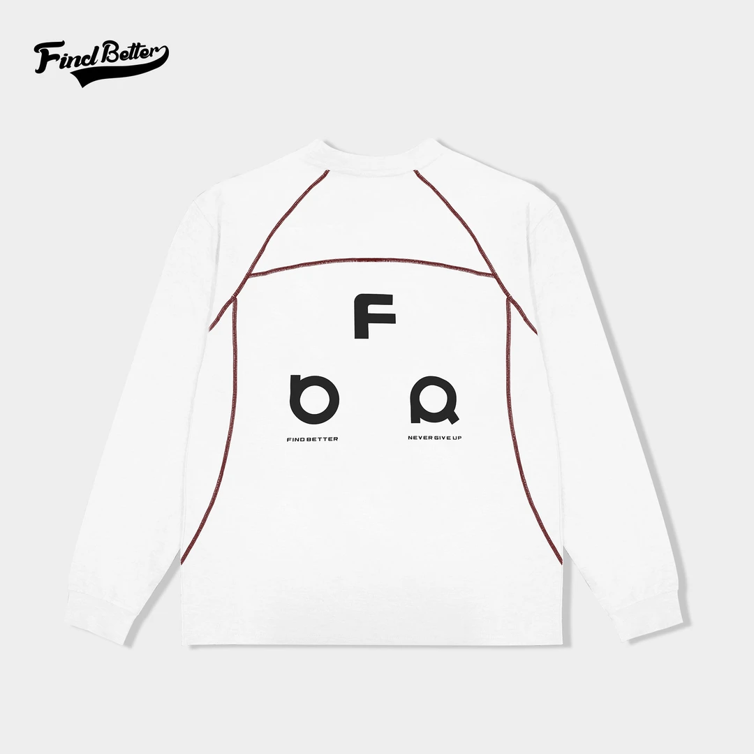 新款秋冬哈数线经典印花圆领运动速干时尚简约舒适长袖T恤-315