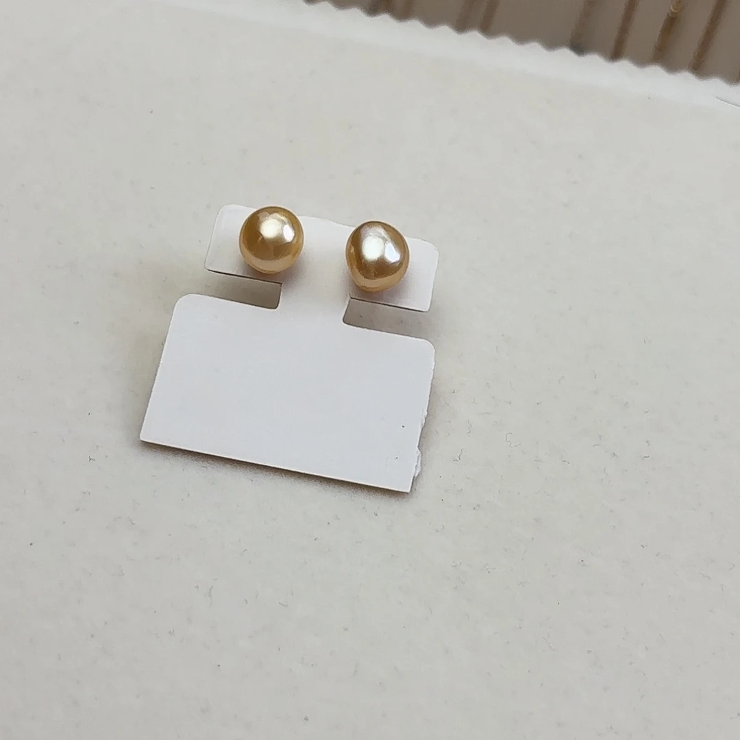 18K金镶嵌海水珍珠耳饰七*Keshi