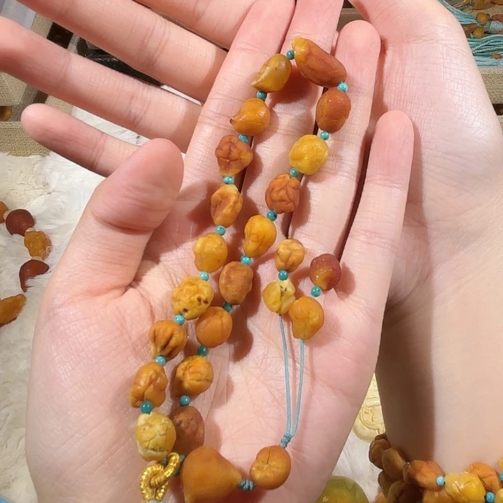 琥珀未镶嵌颈饰蜜蜡海漂手持