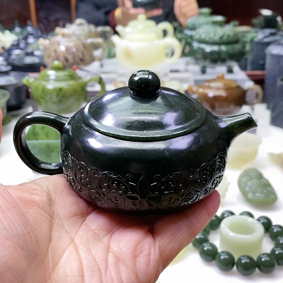 和田玉茶壶未镶嵌180ml