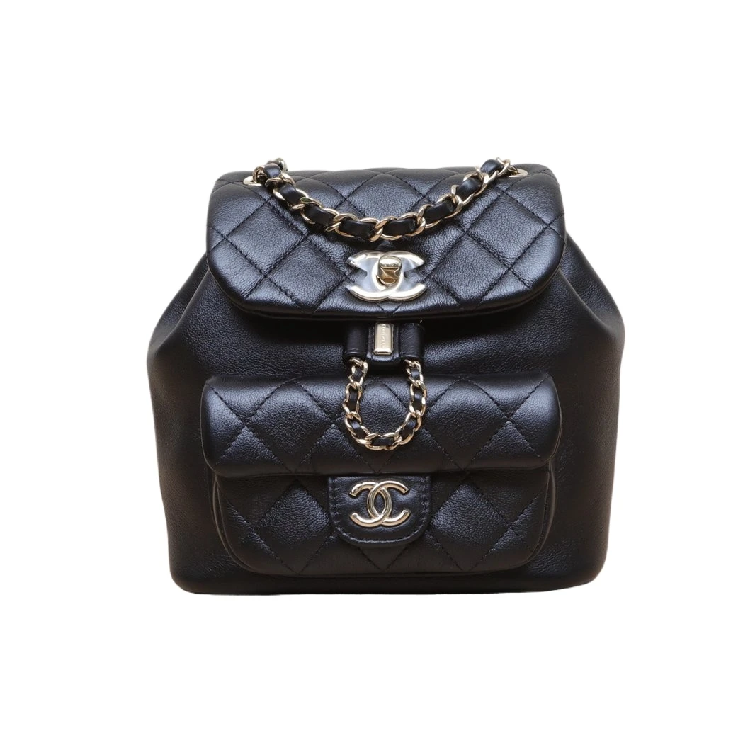 99新 Chanel/香奈儿 珊珊专属 23C Duma 抽绳双肩包  小号芯片开