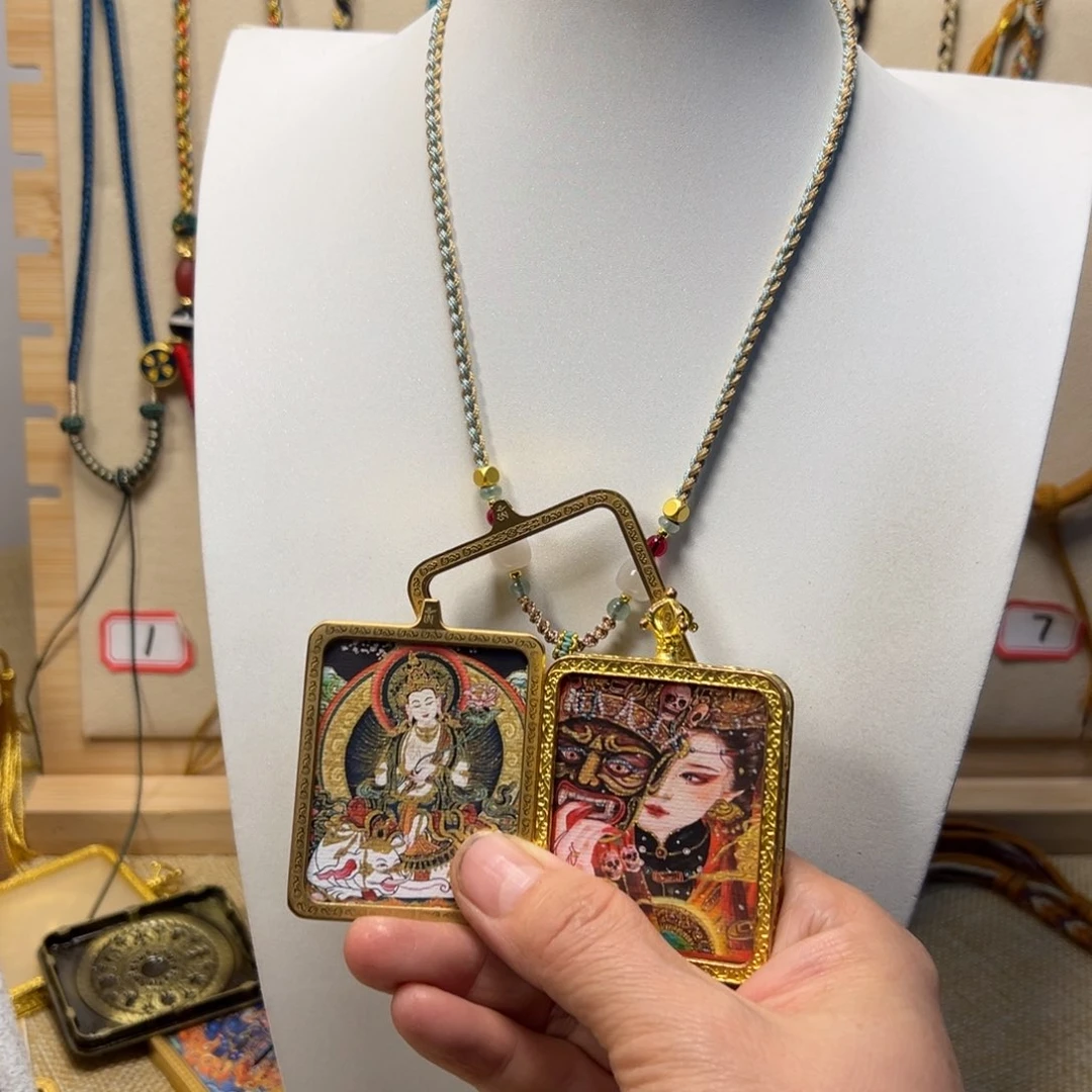 吊坠小*兔扎基拉姆普贤菩萨双面钛钢