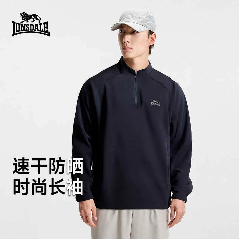 2025新款龙狮戴尔印花LOGO打底长袖纯色百搭春秋季卫衣