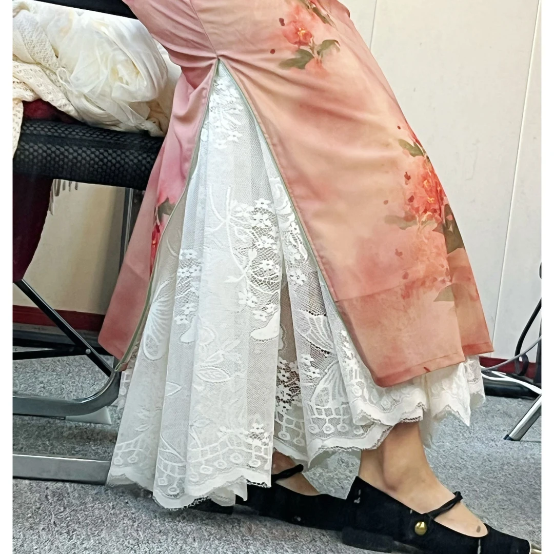 【蕾丝衬裙】新中式蕾丝衬裙可以单穿的裙子夏天旗袍衬裙日常5589