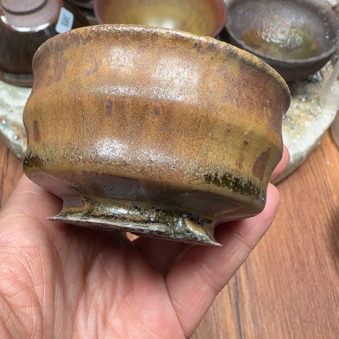 柴烧建盏茶盏茶杯49