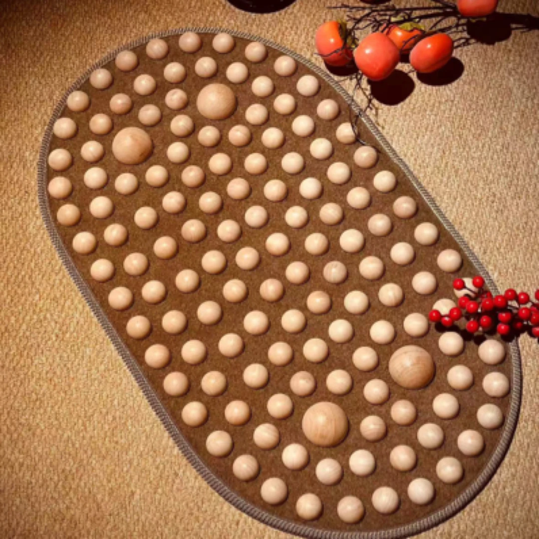 实木指压板脚踩踏室内原地超慢跑足底穴位按摩神器通经络足疗脚垫